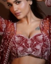 Saniya Iyappan Cleavage in a Lehenga Choli Photos 01