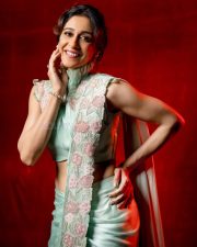 Section 108 Actress Regena Cassandrra in a Pastel Sea Green Draped Saree with a Matching Sleeveless High Neck Blouse Photos 03 Section 108 Actress Regena Cassandrra in a Pastel Sea Green Draped Saree with a Matching Sleeveless High Neck Blouse Photos 03