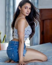 Seductive Actress Andrea Jeremiah in a White Lace Crop Top Photos 03