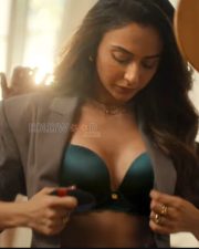Seductive Rakul Preet Singh Cleavage in a Teal Bralette With Grey Blazer Photos 02 Seductive Rakul Preet Singh Cleavage in a Teal Bralette With Grey Blazer Photos 02