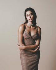 Sensual Ananya Panday in a Metallic Rose Bodycon Gown Photos 01