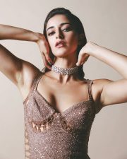 Sensual Ananya Panday in a Metallic Rose Bodycon Gown Photos 07 Sensual Ananya Panday in a Metallic Rose Bodycon Gown Photos 07