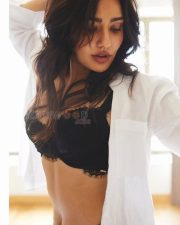 Sensuous Diva Neha Sharma in a Two Piece Black Lace Lingerie with a White Shirt Pictures 04
