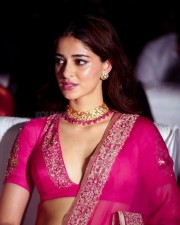 Sexy Actress Ananya Panday in a Pink Lehenga at Liger Pre Releaes Event Photos 02