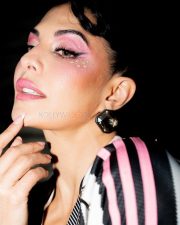 Sexy Actress Jacqueline Fernandez in a Custom Juventus FC Home Jersey Kit Photos 02