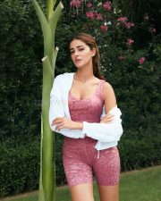 Sexy Ananya Panday in a Pink Athleisure Wear Photos 03
