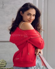 Sexy Andreah Jeremiah in a Lace Bralette and Red Jacket Photos 03