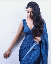 Sexy Anu Emmanuel in Blue Saree Pictures