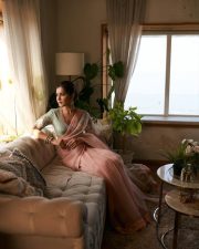 Sexy Beautiful Raashi Khanna in a Pastel Saree at Waves Summit 2025 Photos 06