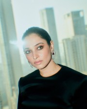 Sexy Diva Tamannaah Bhatia in a Black Satin Midi Dress Photos 03