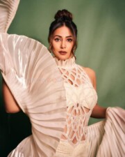 Sexy Hina Khan in a Designer White Dress Photos 01