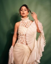 Sexy Hina Khan in a Designer White Dress Photos 03