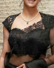 Sexy Keerthy Suresh in a Black Saree Photoshoot Pictures 02