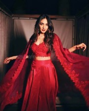 Sexy Kiara Advani in a Red Palazzo Suit for Valentine s Day Photoshoot Pictures 04