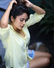 Sexy Nandita Swetha in a Light Yellow Shirt and Mini Denim Shorts Photos 03 Sexy Nandita Swetha in a Light Yellow Shirt and Mini Denim Shorts Photos 03