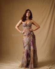 Sexy Raashii Khanna in a Strapless Embellished Corset Style Top with a Matching Draped Skirt Photos 09