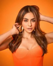 Sexy Rakul Preet Singh Orange Photoshoot Stills 02