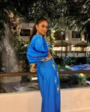 Sexy Rakul Preet Singh as Princess Jasmine in a Blue Co Ord Set Photos 02