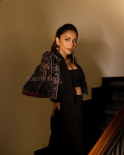 Sexy Rakul Preet Singh in a Black Co Ord Set and a Matching Jacket with Golden Embroidery Pictures 03