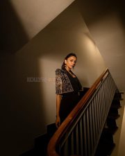 Sexy Rakul Preet Singh in a Black Co Ord Set and a Matching Jacket with Golden Embroidery Pictures 04