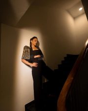 Sexy Rakul Preet Singh in a Black Co Ord Set and a Matching Jacket with Golden Embroidery Pictures 05