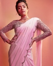 Sexy Rashmika Mandanna in a Pink Saree Photoshoot Pictures 01