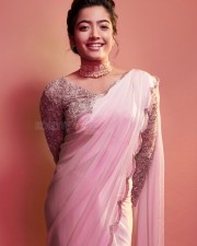 Sexy Rashmika Mandanna in a Pink Saree Photoshoot Pictures 03