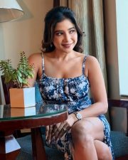Sexy Sakshi Agarwal in a Floral Printed Bodycon Dress with Spaghetti Strap Photos 09
