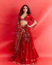 Sexy Sara Ali Khan in a Red Bridal Lehenga Photos 01