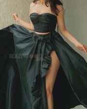 Sexy and Elegant Pranitha Subhash in a Black Ensemble Photos 02