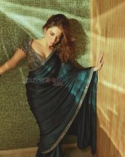 Showstopper Tamannaah Bhatia Cleavage in a Tarun Tahiliani Metallic Teal Saree Pictures 02 Showstopper Tamannaah Bhatia Cleavage in a Tarun Tahiliani Metallic Teal Saree Pictures 02