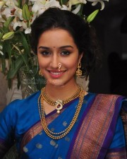 Shraddha Kapoor in Traditional Blue Saree 01
