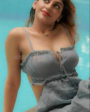 Sizzling Diva Yashika Aannand in a Stylish Grey Dress Photos 06