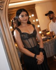 Sizzling Hot Rashmika Mandanna in a Fusion Saree with a Black Corset Style Blouse Photos 01