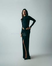 Sophisticated Ananya Panday in a Black Cutout Gown with Thigh Slit Photos 05