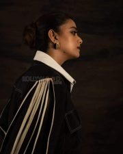 Sophisticated Keerthy Suresh in a Pleated Black Jumpsuit Pictures 04