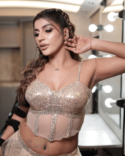 Sparkling Actress Yashika Aannand in a Gold Sequin Corset Lehenga Photos 02 Sparkling Actress Yashika Aannand in a Gold Sequin Corset Lehenga Photos 02