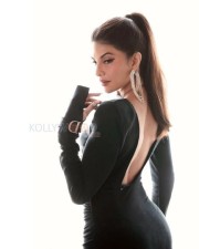 Sri Lankan Actress Jacqueline Fernandez in a Black Leather Dress Photoshoot Pictures 04