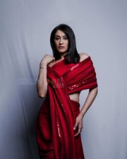 Striking Actress Regena Cassandra in a Red off shoulder pleated sequined gown Photos 03 Striking Actress Regena Cassandra in a Red off shoulder pleated sequined gown Photos 03