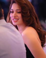 Stunning Actress Tamannaah Bhatia in a Black Strapless Gown Photos 01