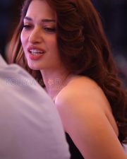 Stunning Actress Tamannaah Bhatia in a Black Strapless Gown Photos 03