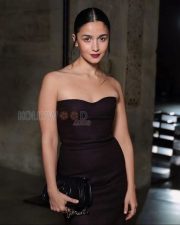Stunning Alia Bhatt at Gucci Cruise Show 2025 in a Dark Purple Off Shoulder Dress Photos 01