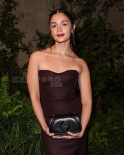 Stunning Alia Bhatt at Gucci Cruise Show 2025 in a Dark Purple Off Shoulder Dress Photos 02