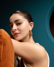 Stunning Ananya Panday in Short Multi Colour Printed Dress Photos 01 Stunning Ananya Panday in Short Multi Colour Printed Dress Photos 01