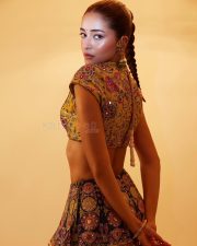 Stunning Ananya Panday in a Black Hand Embroidered Lehenga with a High Neck Mustard Yellow Blouse Photos 05 Stunning Ananya Panday in a Black Hand Embroidered Lehenga with a High Neck Mustard Yellow Blouse Photos 05