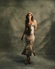 Stunning Ananya Panday in a Soft Brown Beige Mermaid Dress Photos 06