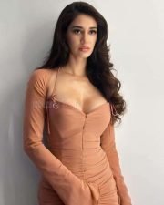 Stunning Disha Patani in a Chic Chocolate Mini Dress Photos 03