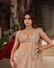 Stunning Janhvi Kapoor in a Blush Embellished Saree at India Couture Week 2025 Photos 02