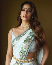 Stunning Janhvi Kapoor in a Pale Aqua Linen Lehenga Set Photos 06