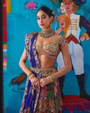 Stunning Janvhi Kapoor in a Multi Coloured Embroidered Lehenga at Anant Ambani and Radhika Merchant Mehendi Night Photos 06 Stunning Janvhi Kapoor in a Multi Coloured Embroidered Lehenga at Anant Ambani and Radhika Merchant Mehendi Night Photos 06